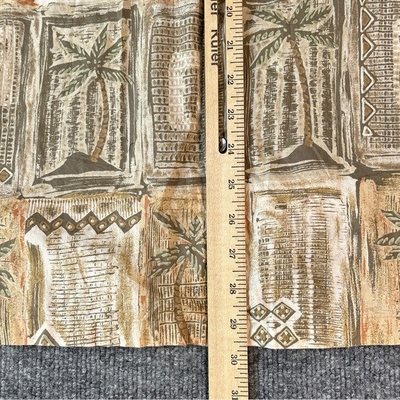 Tori‎ Richard Aloha Shirt Palm Tree Print Linen Blend Men's L - Picture 10 of 11